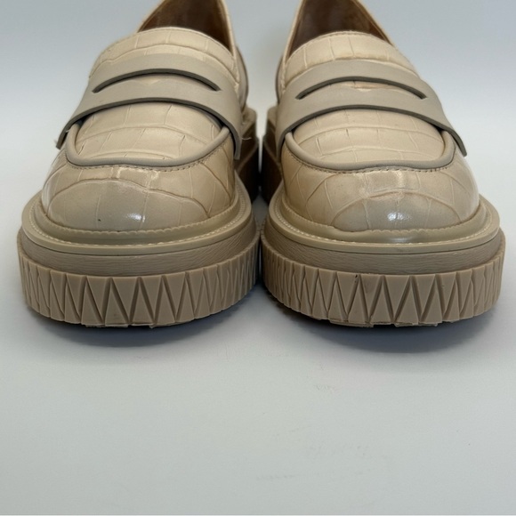 SCHUTZ Viola Croc Embossed Leather Chunky Slip On Loafers Size 8B - Picture 10 of 17